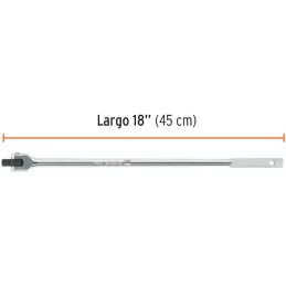 Palanca Articulada, encastre 1/2" Largo 18", en acero al cromo vanadio, M-1270 13924 Truper Truper-Palanca Articulada, encastre 