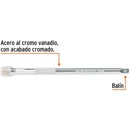 Extension, Encastre 1/4" Largo 6", en Acero al Cromo vanadio, Diametro 9 mm, E-4761 13915 Truper Truper-Extension, Encastre 1/4"