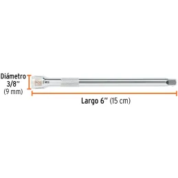 Extension, Encastre 1/4" Largo 6", en Acero al Cromo vanadio, Diametro 9 mm, E-4761 13915 Truper Truper-Extension, Encastre 1/4"