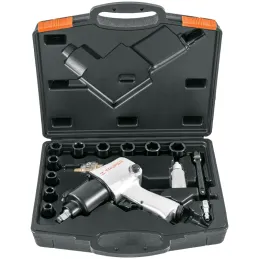 Llave Neumatica Pistola de Impacto 1/2" Industrial, Kit con Estuche Plastico carcasa en Aluminio, TPN-734H-2K 18281 Truper Trupe