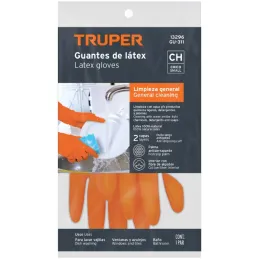 Guantes de Latex Talla CH Afelpado para Limpieza Truper 13296 Truper-Guantes de Latex Talla CH Afelpado para Limpieza Truper 132
