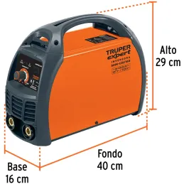 Maquina de Soldar Inversor Soldadoras 15 - 160A SMAW TIG, Incluye PortaElectrodo Careta y Cepillo, SOIN-120/160 13695 Truper Tru