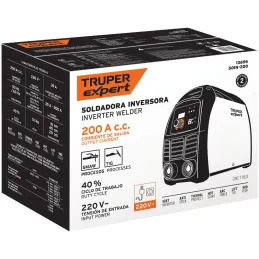 Maquina de Soldar Inversor Soldadoras 30 - 200A SMAW TIG, Incluye PortaElectrodo Careta y Cepillo, SOIN-200 13696 Truper Truper-