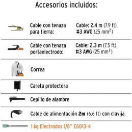 Maquina de Soldar Inversor Soldadoras 15 - 200A SMAW TIG, Incluye PortaElectrodo Careta y Cepillo, SOIN-130/200 16053 Truper Tru