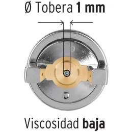 Pistolas de Pinturas Gravedad 120ml HVLP T1mm VB A15-20cm, PIPI-410 Truper 11097 Truper-Pistolas de Pinturas Gravedad 120ml HVLP