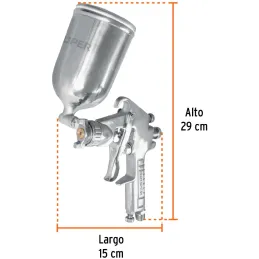 Pistolas de Pinturas Gravedad 400ml LVMP T1.4mm VB A18-25cm, PIPI-420 Truper 11095 Truper-Pistolas de Pinturas Gravedad 400ml LV