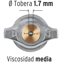 Pistolas de Pinturas Gravedad 400ml LVMP T1.7mm VM A18-25cm, PIPI-421 Truper 13061 Truper-Pistolas de Pinturas Gravedad 400ml LV