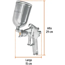 Pistolas de Pinturas Gravedad 400ml LVMP T1.7mm VM A18-25cm, PIPI-421 Truper 13061 Truper-Pistolas de Pinturas Gravedad 400ml LV