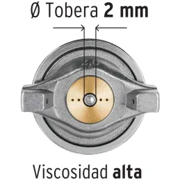 Pistolas de Pinturas Gravedad 400ml LVMP T2mm VA A18-25cm, PIPI-422 Truper 13060 Truper-Pistolas de Pinturas Gravedad 400ml LVMP