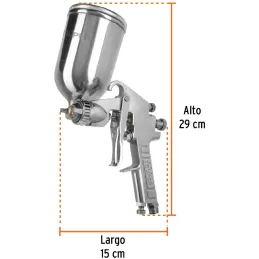 Pistolas de Pinturas Gravedad 400ml LVMP T2mm VA A18-25cm, PIPI-422 Truper 13060 Truper-Pistolas de Pinturas Gravedad 400ml LVMP