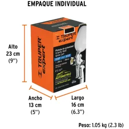 Pistolas de Pinturas Gravedad 600ml HVLP T1.4mm VB 3Control A20-24cm Automotriz Pro, PIPI-440X Truper 14031 Truper-Pistolas de P