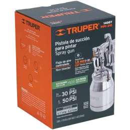 Pistolas de Pinturas Succion 1000ml HVHP T1.8mm 2Control A16-25cm, PIPI-310 14087 Truper Truper-Pistolas de Pinturas Succion 100