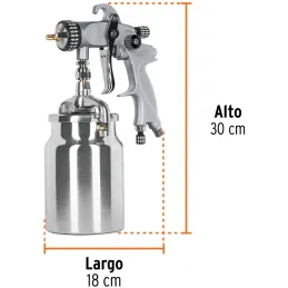 Pistolas de Pinturas Succion 1000ml HVLP T1.4mm 3Control A24-28cm Automotriz Pro, PIPI-340X 14030 Truper Truper-Pistolas de Pint