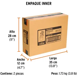 Pistolas de Pinturas 1000ml B1.5mm BP FlujoContinuo A34cm, PIPI-210 Truper 14036 Truper-Pistolas de Pinturas 1000ml B1.5mm BP Fl