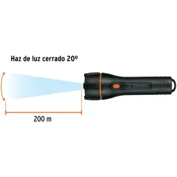 Linternas LED 180lm AltaIntensidad 200m 40H 2PilasD Truper 13019 Truper-Linternas LED 180lm AltaIntensidad 200m 40H 2PilasD Trup