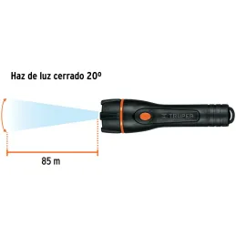 Linternas LED 80lm AltaIntensidad 200m 8H 2PilasAA Truper 13018 Truper-Linternas LED 80lm AltaIntensidad 200m 8H 2PilasAA Truper