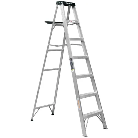 Escaleras Tijera 6 Peldaños con Bandeja T3 Max3.4m P6.4kg EAluminio, Truper 10437 Truper-Escaleras Tijera 6 Peldaños con Bandeja