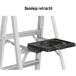 Escaleras Tijera 6 Peldaños con Bandeja T3 Max3.4m P6.4kg EAluminio, Truper 10437 Truper-Escaleras Tijera 6 Peldaños con Bandeja
