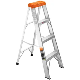 Escaleras de Tijera 4 Peldaños T2 Max2.4m P4kg Aluminio, Truper 10435 Truper-Escaleras de Tijera 4 Peldaños T2 Max2.4m P4kg Alum