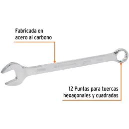 Llaves Boca Mixta 34mm Combinada CrVanadio ELarga Truper 13819 Truper-Llaves Boca Mixta 34mm Combinada CrVanadio ELarga Truper 1
