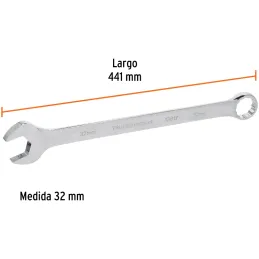 Llaves Boca Mixta 32mm Combinada CrVanadio ELarga Truper 13817 Truper-Llaves Boca Mixta 32mm Combinada CrVanadio ELarga Truper 1
