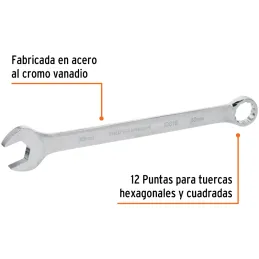 Llaves Boca Mixta 30mm Combinada CrVanadio ELarga Truper 13816 Truper-Llaves Boca Mixta 30mm Combinada CrVanadio ELarga Truper 1