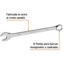 Llaves Boca Mixta 29mm Combinada CrVanadio ELarga Truper 13815 Truper-Llaves Boca Mixta 29mm Combinada CrVanadio ELarga Truper 1