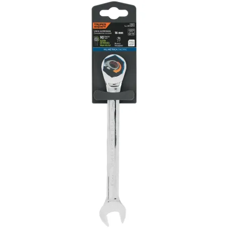 Llaves Boca Mixta Ratchet 16mm ACrVanadio Truper 13621 Truper-Llaves Boca Mixta Ratchet 16mm ACrVanadio Truper 13621 Fabricada e