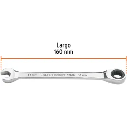 Llaves Boca Mixta Ratchet 11mm ACrVanadio Truper 13620 Truper-Llaves Boca Mixta Ratchet 11mm ACrVanadio Truper 13620 Fabricada e