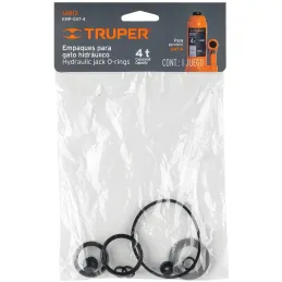 Empaques para Gata de Botella GAT-4, para base tuerca vastago y tapon, EMP-GAT-4 14813 Truper Truper-Empaques para Gata de Botel