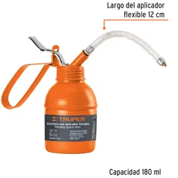Aceiteras con aplicador flexible boquilla con punta de laton 180 ml, ACEF-180 14870 Truper Truper-Aceiteras con aplicador flexib