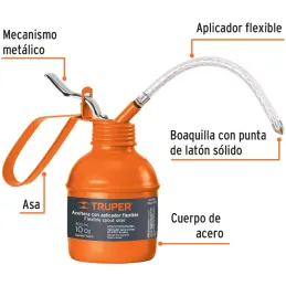 Aceiteras con aplicador flexible boquilla con punta de laton 300 ml, ACEF-300 14872 Truper Truper-Aceiteras con aplicador flexib