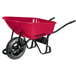 Carretilla Reforzada 6ft 100L, Llanta Neumatica 16X4" Soportan 580kg Calibre 21, CAT-60ND 11776 Truper Truper-Carretilla Reforza