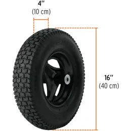 Carretilla Reforzada 6ft 100L, Llanta Neumatica 16X4" Soportan 580kg Calibre 21, CAT-60ND 11776 Truper Truper-Carretilla Reforza
