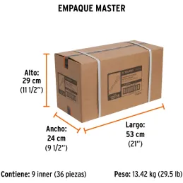 Cincel Plano 8" Cuña 3/4" con Grip, acero al cromo vanadio, protege la mano, C-3/4X8G 12278 Truper Truper-Cincel Plano 8" Cuña 3