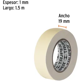 Cintas Doble Contacto 19mm x1.5m Doble Adhesivo Truper 11724 Truper-Cintas Doble Contacto 19mm x1.5m Doble Adhesivo Truper 11724