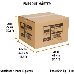 Juego de Fresas 6 Piezas Truper 11359 Truper-Juego de Fresas 6 Piezas Truper 11359 Cuerpos de acero al cromo y cuchillas de carb