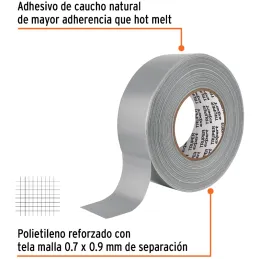 Cintas Ducte Tape 48mm x50m Resistente a Temperaturas Truper 10944 Truper-Cintas Ducte Tape 48mm x50m Resistente a Temperaturas 