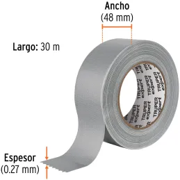Cintas Ducte Tape 48mm x30m Resistente a Temperaturas Truper 10933 Truper-Cintas Ducte Tape 48mm x30m Resistente a Temperaturas 
