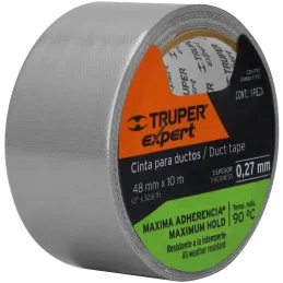 Cintas Ducte Tape 48mm x10m Resistente a Temperaturas Truper 10932 Truper-Cintas Ducte Tape 48mm x10m Resistente a Temperaturas 