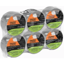 Cintas Ducte Tape 48mm x10m Resistente a Temperaturas Truper 10932 Truper-Cintas Ducte Tape 48mm x10m Resistente a Temperaturas 