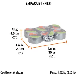 Cintas Ducte Tape 48mm x10m Resistente a Temperaturas Truper 10932 Truper-Cintas Ducte Tape 48mm x10m Resistente a Temperaturas 