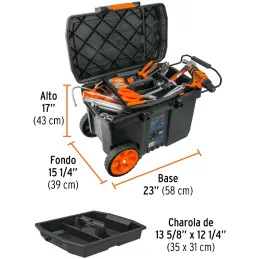Cajas para Herramientas 23" x17" 57L CRuedas Mtelescopico Truper 10902 Truper-Cajas para Herramientas 23" x17" 57L CRuedas Mtele