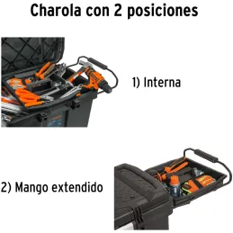 Cajas para Herramientas 23" x17" 57L CRuedas Mtelescopico Truper 10902 Truper-Cajas para Herramientas 23" x17" 57L CRuedas Mtele