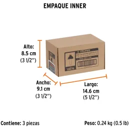 Fresas Española 1-1/4" x20mm cRodaje, Truper 10676 Truper-Fresas Española 1-1/4" x20mm cRodaje, Truper 10676 Cuerpo de acero al 