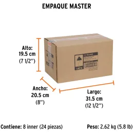 Fresas Española 1-1/4" x20mm cRodaje, Truper 10676 Truper-Fresas Española 1-1/4" x20mm cRodaje, Truper 10676 Cuerpo de acero al 