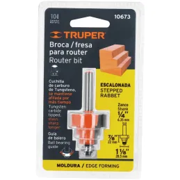 Fresas Escalonada 1-1/8" x22mm cRodaje Truper 10673 Truper-Fresas Escalonada 1-1/8" x22mm cRodaje Truper 10673 Cuerpo de acero a