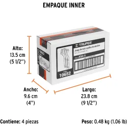 Cepillo con Cerdas de Acero al Carbono 28 Pinceles, Calibre 0.15mm, L 18cm A 1cm 3 Piezas, JCEA-3 10652 Truper Truper-Cepillo co