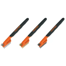Cepillo con Cerdas de Acero al Carbono 28 Pinceles, Calibre 0.15mm, L 18cm A 1cm 3 Piezas, JCEA-3 10652 Truper Truper-Cepillo co