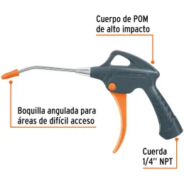 Pistolas para Sopletear con Boquilla Angulada, cuerpo POM de alto Impacto 1/4 NPT, PISO-358 10648 Truper Truper-Pistolas para So